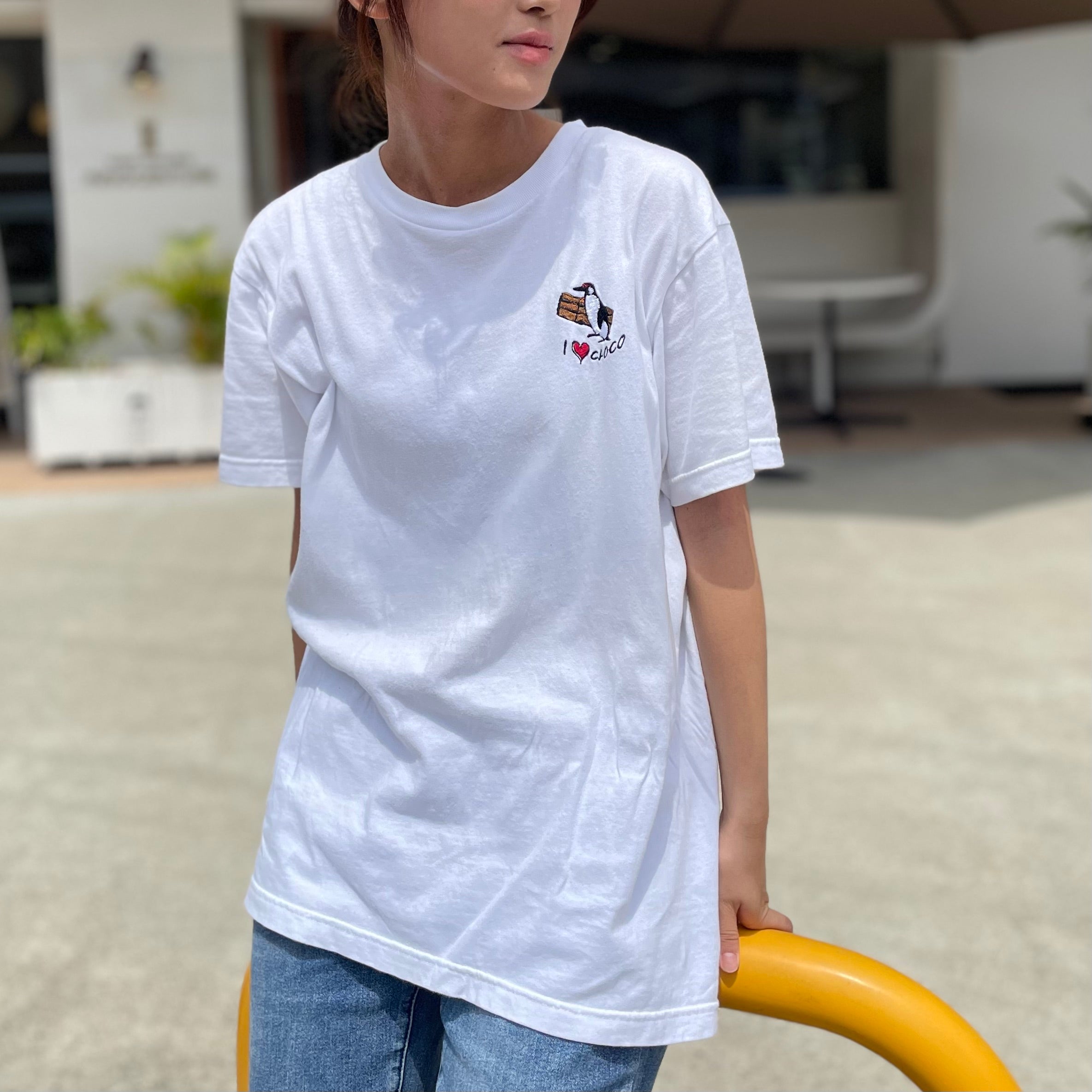 ペンギン刺繍Tシャツ　